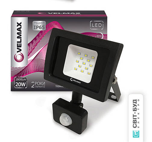Прожектор LED Velmax 20W, 6200K, 1800Lm, кут 120 °, фото 1
