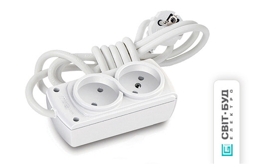 Подовжувач 2 гнізда, 2м, без заземлення, 10А Mutlusan