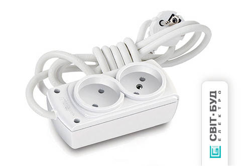 Подовжувач 2 гнізда, 5м з заземленням, 16А Mutlusan, фото 1