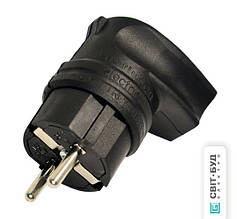 Вилка з заземленням, 16А, каучук, Г-подібна, Mutlusan