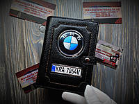Портмоне з польською реєстрацією BMW, обкладинка для автодокументів БМВ, візитниця