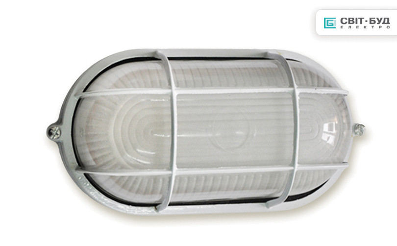 Світильник, скло-метал, білий, Е27, 60/75W, 215х100х80мм, IP54