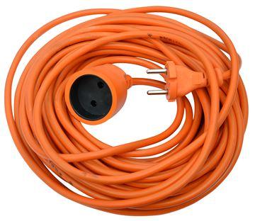 Подовжувач без заземлення, 1 гніздо, 15м, 10А, ПВС 2x1,0, помаранчевий