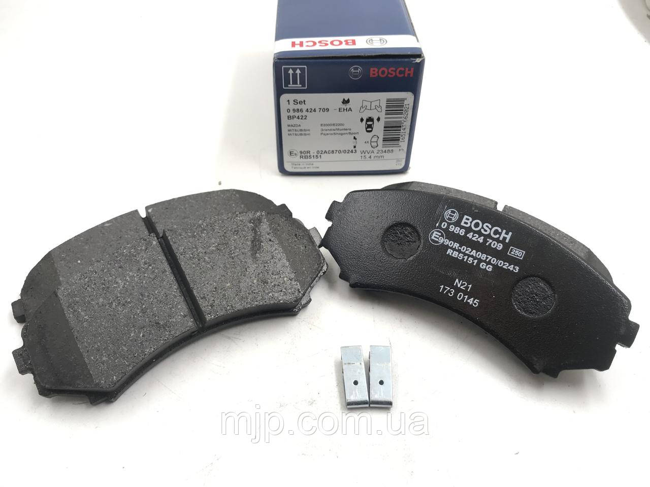 Гальмiвнi колодки передні BOSCH 0986424709 4605A041, MR407422, MR510539., фото 1