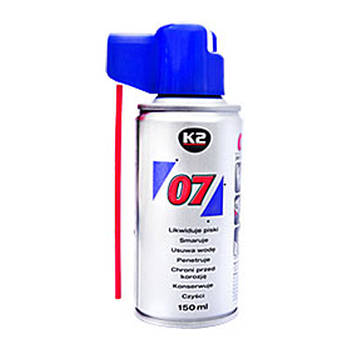 Змазка універсальна K2 K725 007, 250мл Розчиняє забруднення від мастила, гуми, клею, розморожує та ін.
