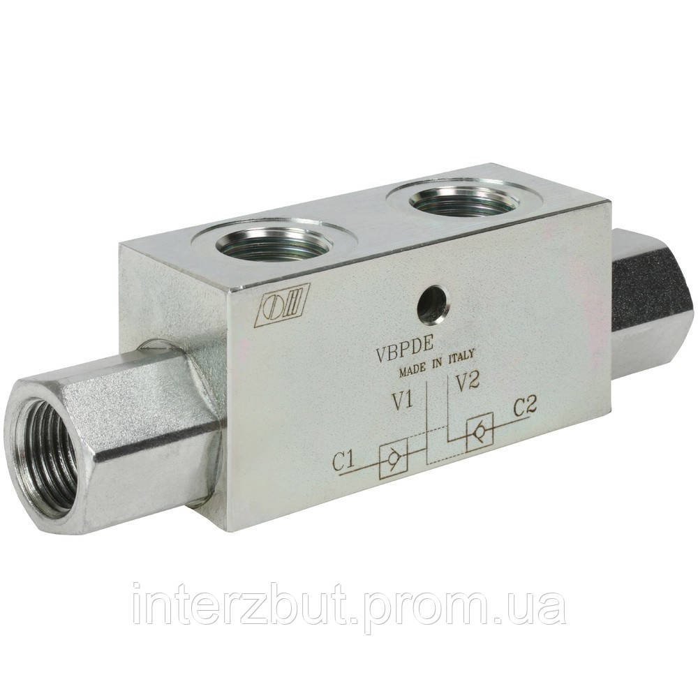 Гідрозамок двосторонній Oleodinamica Marchesin VBPDE 1/2" Італія