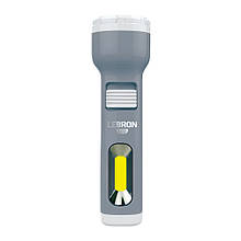 LED ліхтар ручний акумуляторний LEBRON L-HL-30, ABS, сірий, 1W + 1W COB, USB, 1200mAh Li-Ion