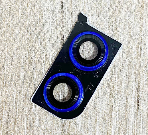 Скло камери Huawei Honor 8X, з рамкою синього кольору, фото 1