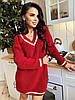 Вільна сукня-туніка Almaz великої в'язки, довжина міні, тепла і красива, різні кольориSmof6756, фото 7