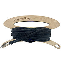 Повідець шнур для собак Dog Walking 7 мм 10 м чорний