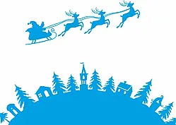 Новорічна вінілова наклейка Різдво