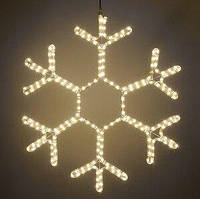 Світлодіодна Сніжинка 40 см, 24 LED, колір; теплий білий Дюралайт
