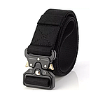 Ремінь тактичний 125 см Tactical Belt, Чорний / Армійський чоловічий ремінь із пряжкою Cobra, фото 3