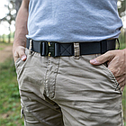 Ремінь тактичний 125 см Tactical Belt, Чорний / Армійський чоловічий ремінь із пряжкою Cobra, фото 6