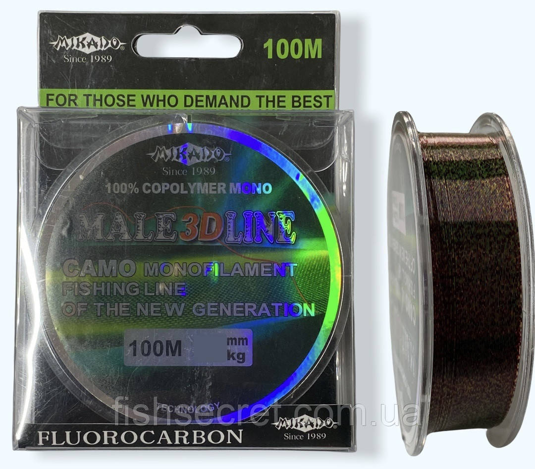 Рибальська волосінь MIKADO Fluorocarbon 3D line 100 м, фото 1