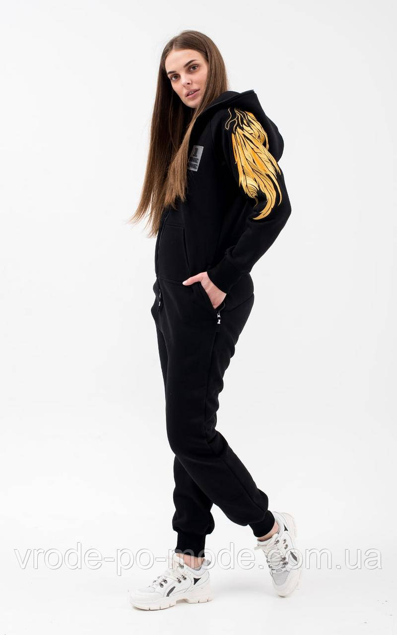 Комбінезон Angel black унісекс, у наявності та під замовлення, для чоловіків і жінок, фото 1