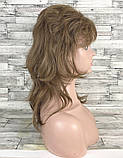 Перука світло-коричнева середньої довжини жіноча для жінок для щоденної носки, фото 2