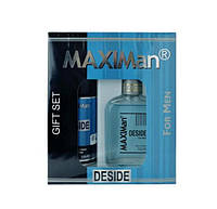 Туалетная вода мужская набор MaxiMan Lasense 100 мл + дезодорант 150 мл, Максимен Deside