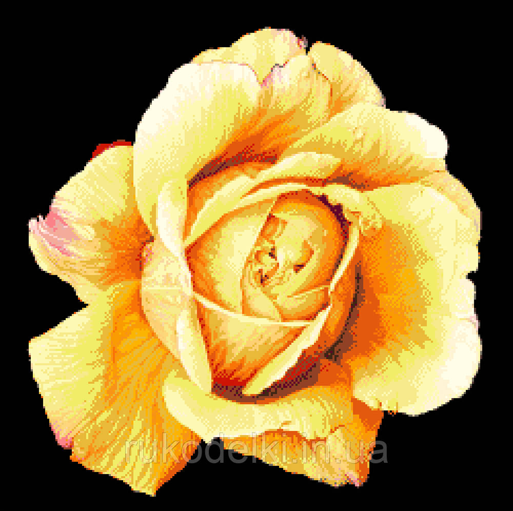 Жовта троянда Набір для вишивання бісером ТМ ОЛЕКСАНДРА ТОКАРЄВА 29-2116-НЖ