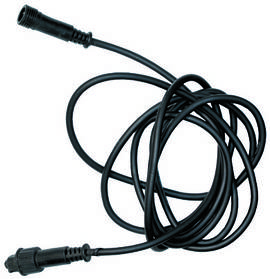 Коннектор для гірлянди DELUX з одним виходом 3м IP44 чорний EN1. Подовжувач для вуличної гірлянди.