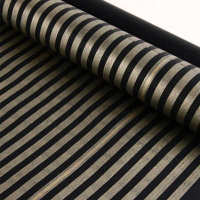 Папір пакувальний новорічний чорний смугастий, 1 м