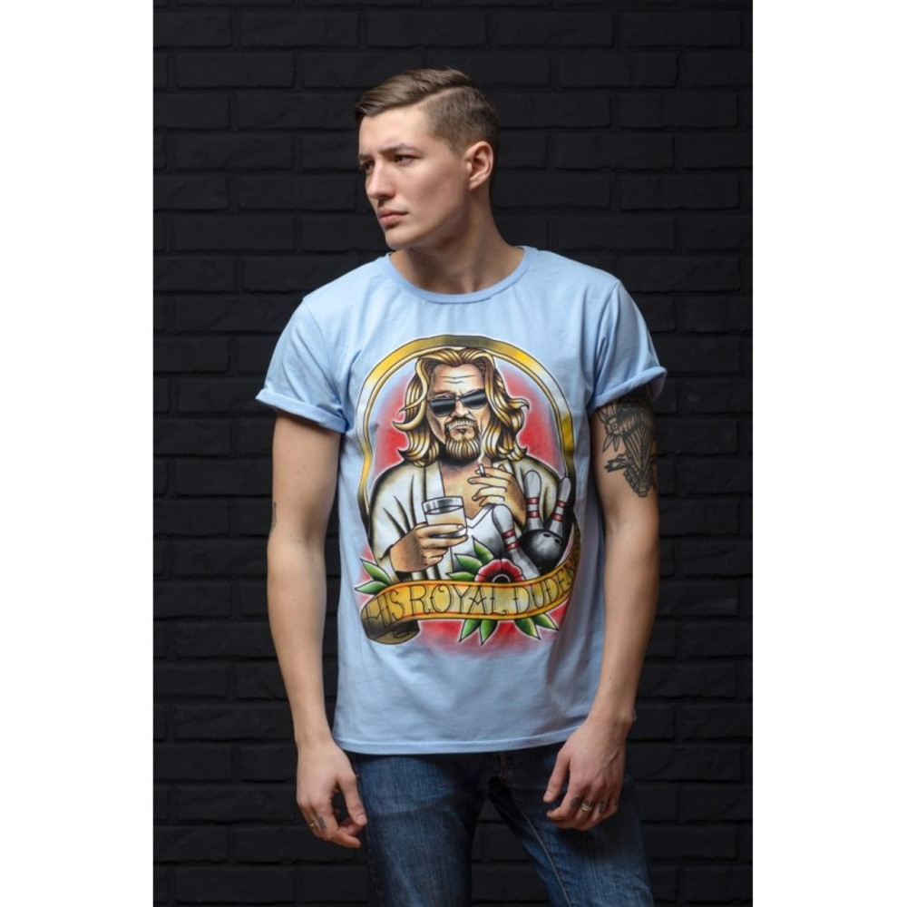 Блакитна Футболка Великий Лебовські Urbanist, Розмір S, фото 1