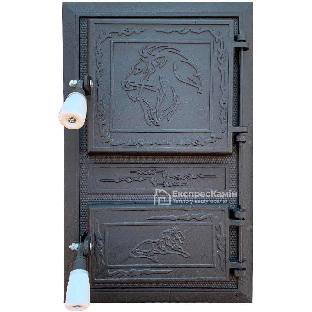 Дверцы печные "Ben" 300х470 мм Чугунная дверка для печи барбекю - фото 1 - id-p707030009