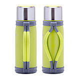 Термос з нержавіючої сталі Kamille KM-2015 Салатовий 1200мл Термос з чашкою Термос для гарячих напоїв, фото 7