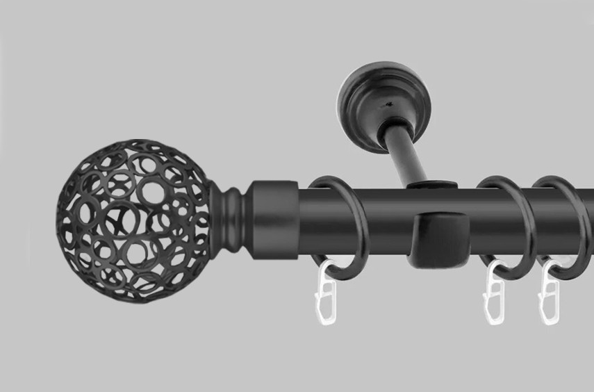 Карниз для штор однорядний металевий 19 мм, Савона