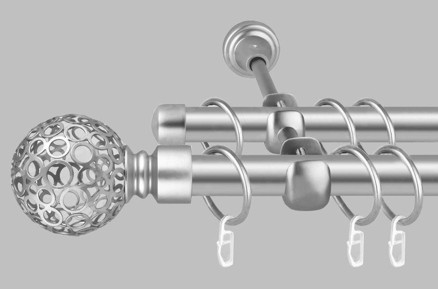 Карниз для штор дворядний металевий 19 мм, Савона