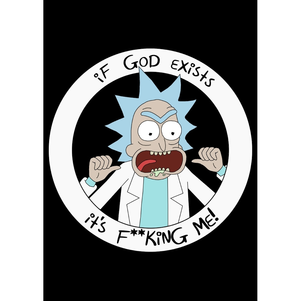 Плакат Rick and Morty (Rick is God)