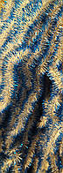 Мишура Новогодняя d=20 мм, длинна 2,5 метра белая с синими кончиками