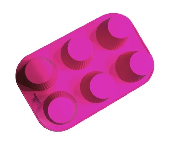 Силиконовая форма для кексов, тарталеток и маффинов на 6 штук, диаметр 6 см