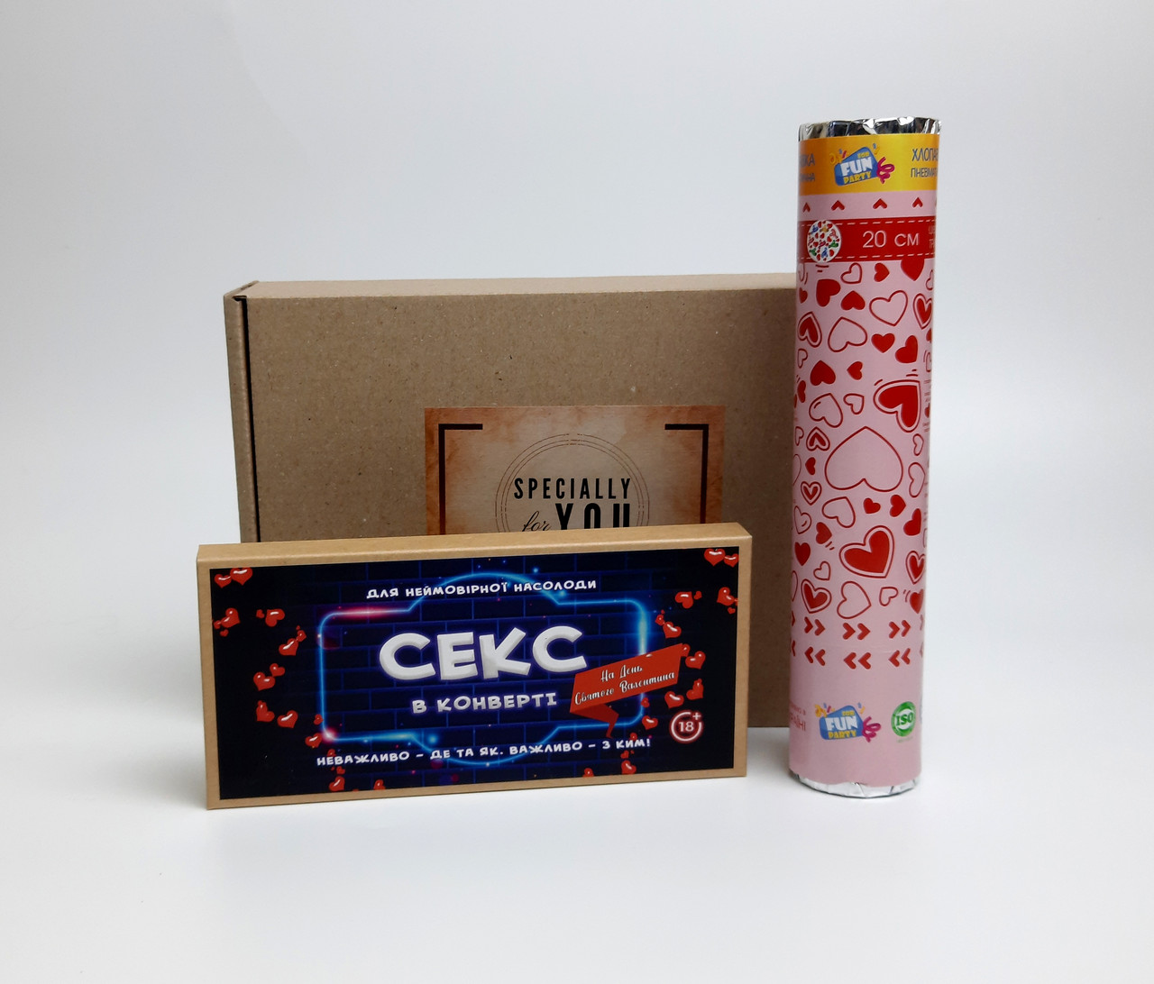 Подарунок на День закоханих "Вибух пристрасті": пневматична хлопавка та секс у конверті до Дня Святого Валентина, фото 1