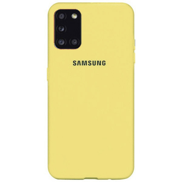 Чохол Silicone case для Samsung Premium A31 Flash (06) лимонний