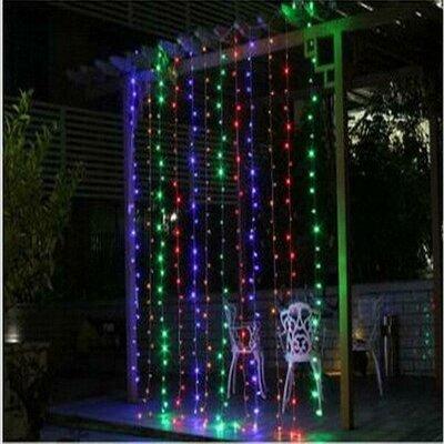 Xmas Гірлянда ВУЛИЧНИЙ ВОДОСПАД 480 LED,Прозорий Провід/3*2/ Мультик