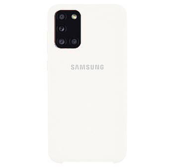 Чохол Silicone case для Samsung Premium M31S White (09) білий