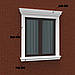 Готове Рішення обрамлення віконних проємів фасадним декором One Decor, білий, 160*140, модель 014, фото 2