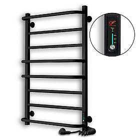 Рушникосушка електрична Flyme Black EF 800R (терморегулятор, таймер) праве підключення