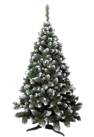 Искусственная новогодняя елка Заснеженная с шишками 150 см