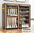 Тканинний шафа для зберігання взуття Shoe Cabinet 118х30х120 см, фото 9