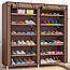 Тканинний шафа для зберігання взуття Shoe Cabinet 118х30х120 см, фото 10