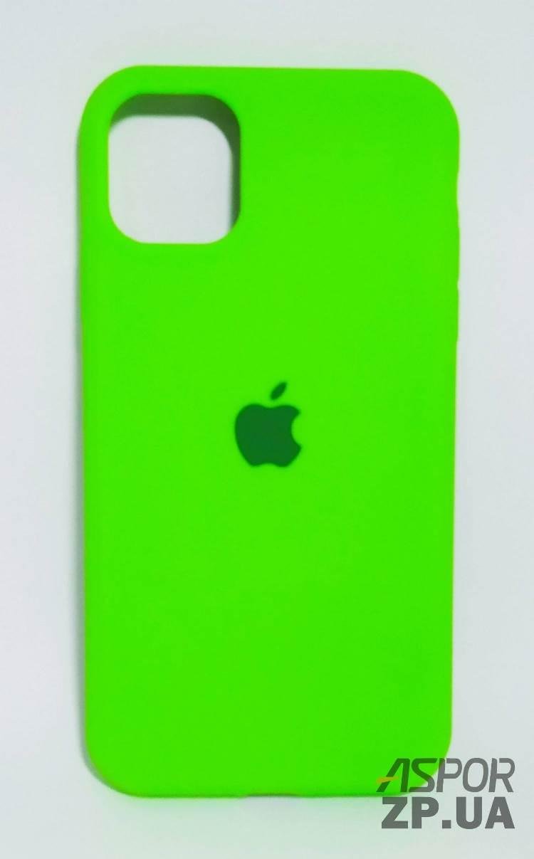 Чохол iPhone XS- Silicone Case Full Cover салатовий, фото 1