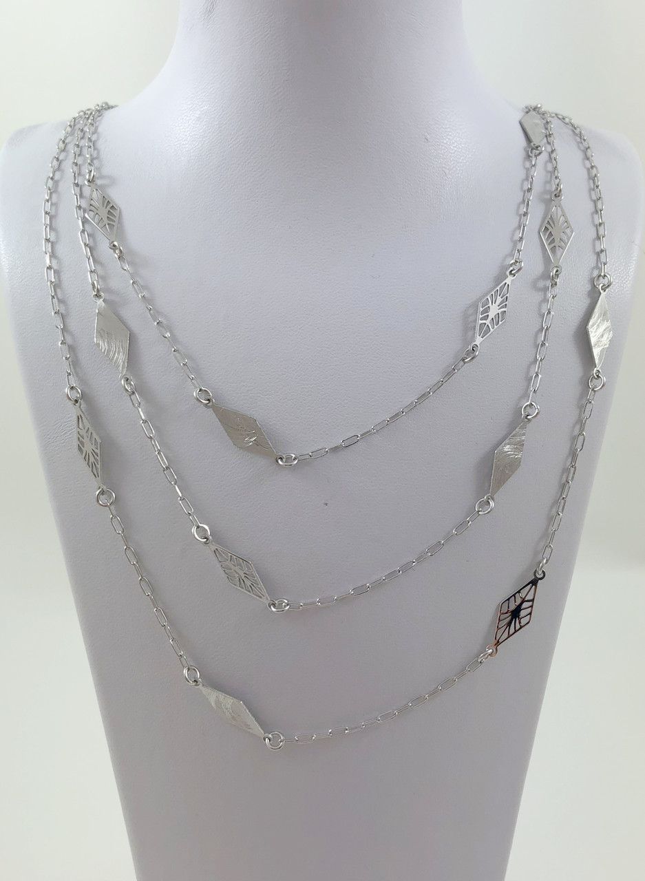 Срібне кольє CLT11030U, фото 1