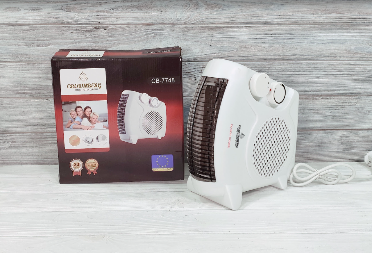 Тепловентилятор - дуйка, обігрівач електричний Crownberg CB-7748 2000 Вт, фото 1