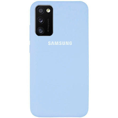 Чохол Silicone case для Samsung Premium S20 Plus Lilac Cream (11) блакитний