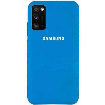 Чохол Silicone case для Samsung Premium A41 Blue (16) синій