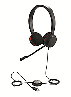 Наушники с микрофоном проводные USB Jabra Evolve 20 MS Stereo (4999-823-109) с шумоподавлением черные б/у