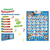 Навчальний плакат "Букварень Paw Patrol" 7289-E