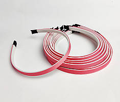 Основа для обруча Finding Пластиковий із репсовою стрічкою Кораловий 10 мм